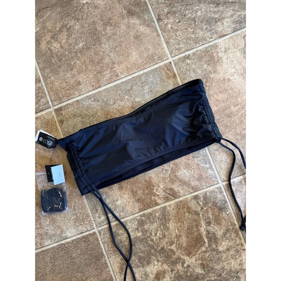 Cotton On Body Side Gathered Midi Bandeau Bikini Top Black Size Medium - Picture 7 of 9